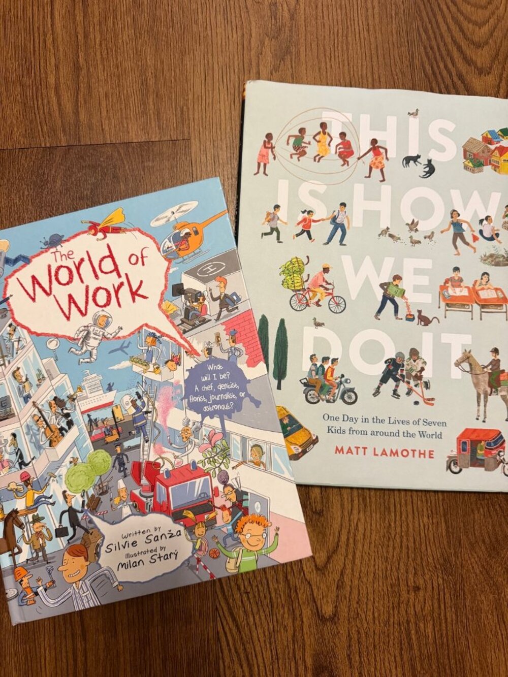 Set of 2 Children Hardcover Books This Is How We Do It World of Work